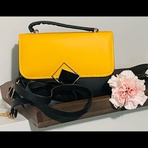 Gold and black Hand bag